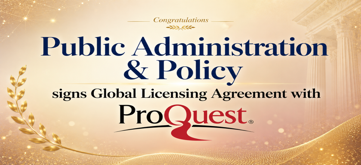 Public Administration & Policy Signs Global Licensing Agreement with ProQuest
